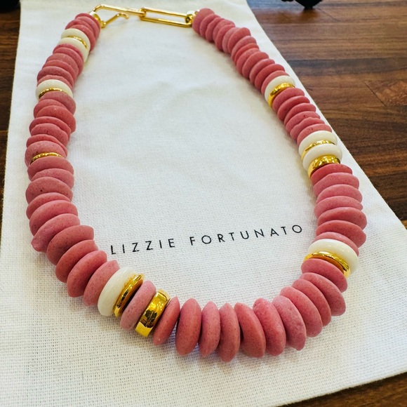 New - Lizzie Fortunato Laguna necklace in Rose Pink - Picture 4 of 7